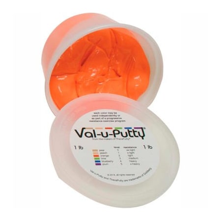 Fabrication Enterprises Val-u-Putty Exercise Putty, Orange, Soft, 1 Pound 746100